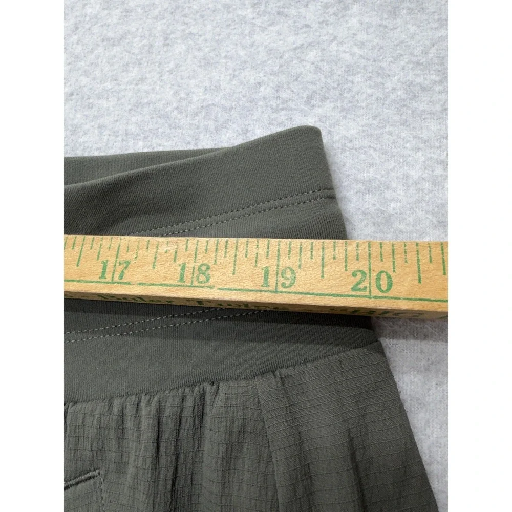 Athleta Trekkie‎ North Jogger Pants Womens 18 Green Zip Pocket Stretch Travel